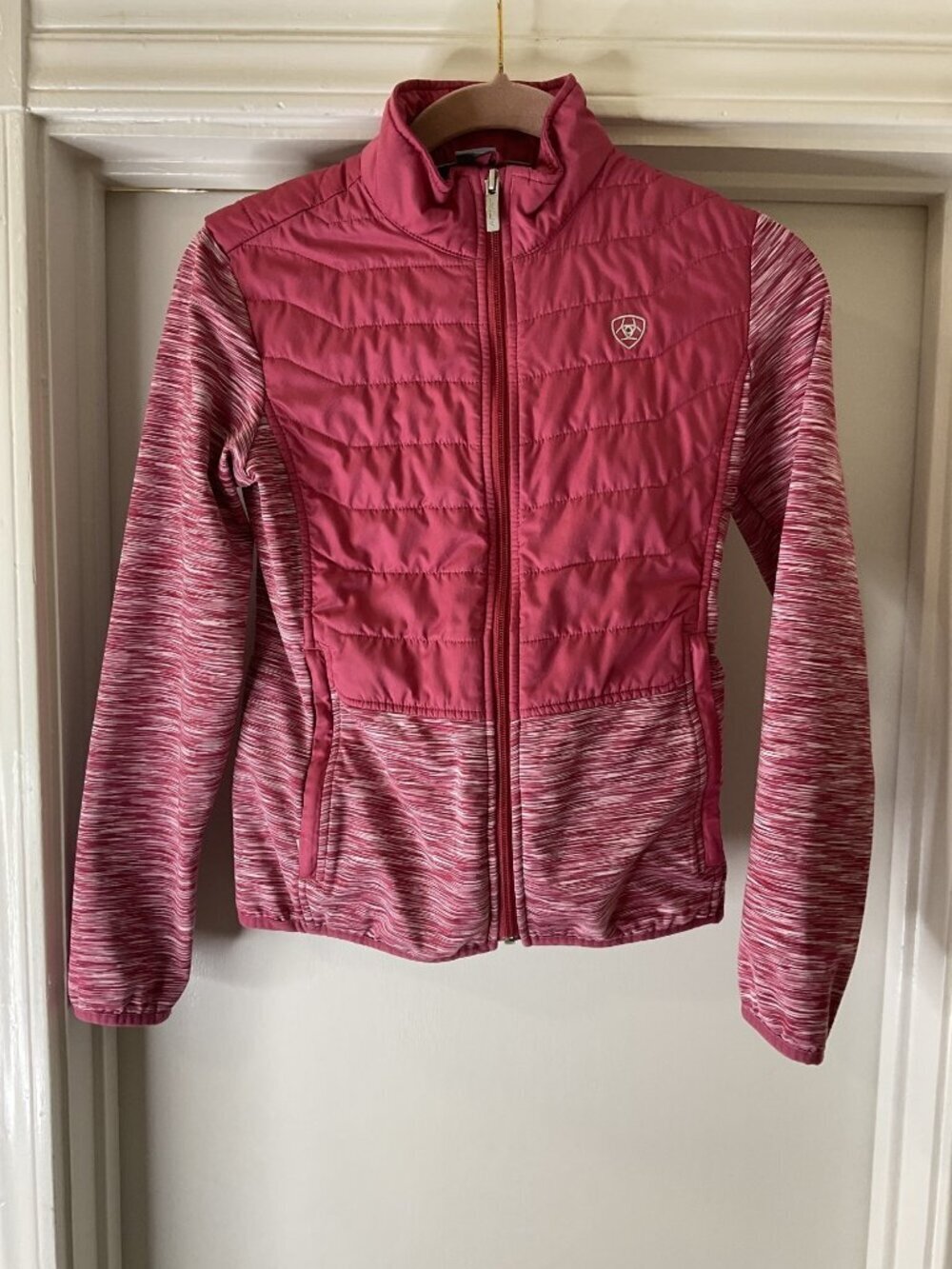 Ariat Girls Tek Heathered Pink Jacket Size L 12 Sporty Outdoors